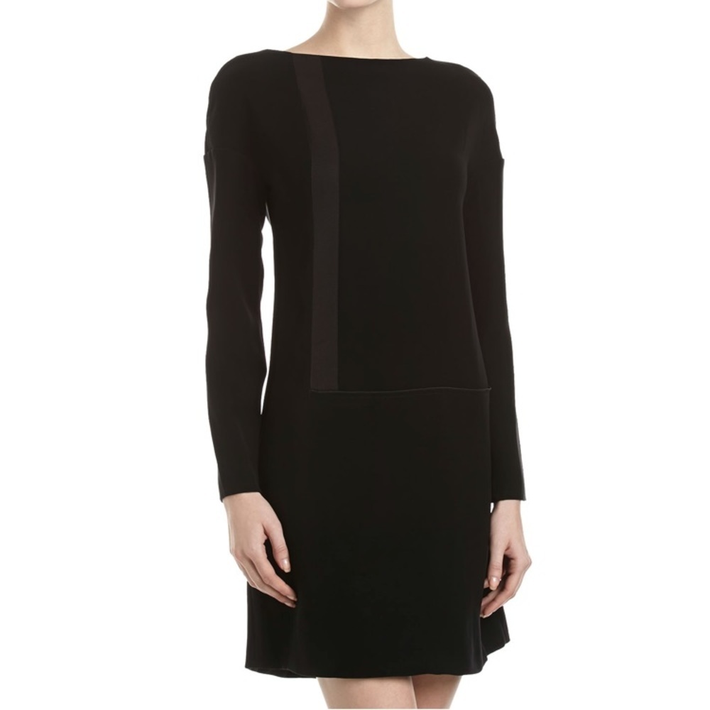 • Cacharel • Grosgrain Panel Shift Dress Black 4